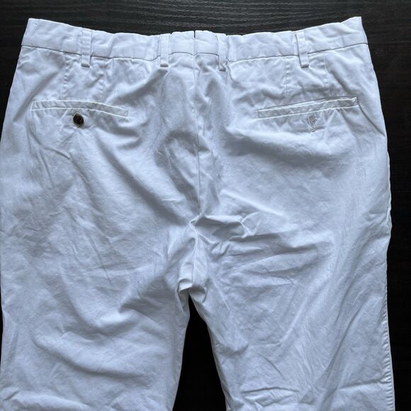 SUITSUPPLY Men's EU 52 Flat Front Trousers Pure Cotton Tapered Chino Pants White - Picture 5 of 12